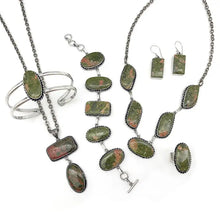 Load image into Gallery viewer, Unakite Bib Necklace