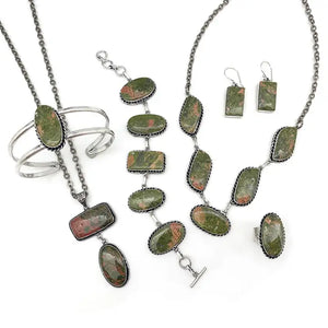 Unakite Bib Necklace