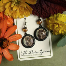 Load image into Gallery viewer, Victorian Owl Earrings