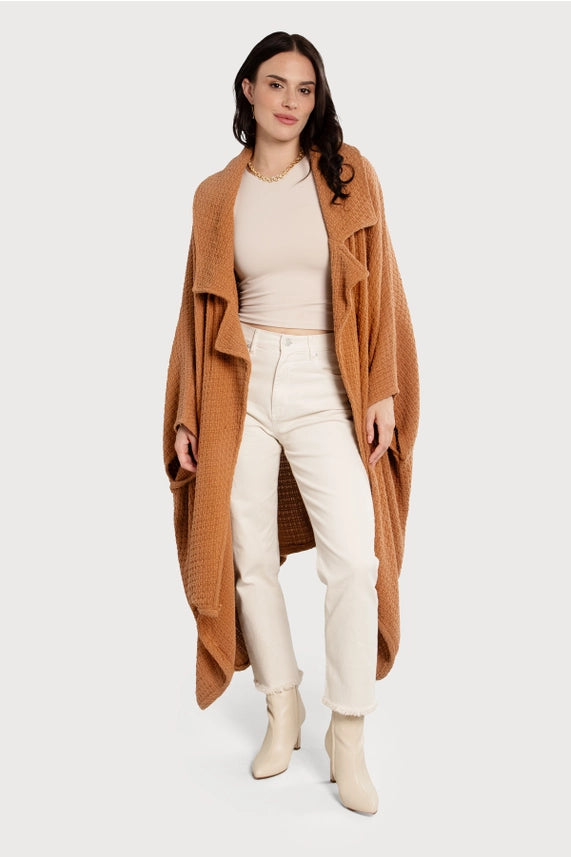 Waffle Knit Oversized Jacket