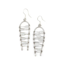 Load image into Gallery viewer, Wire-Wrapped Moonstone Earrings