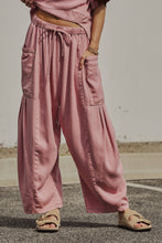 Load image into Gallery viewer, Washed Denim Utility Wide Leg Pants With Cargo Pockets