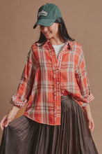 Load image into Gallery viewer, Double Gauze Plaid Oversized Button-Down Shirt
