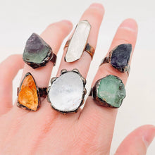 Load image into Gallery viewer, Vintage Natural Stone Amorphous Crystal Adjustable Ring