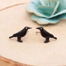 Load image into Gallery viewer, Raven Fine Art Post Earrings