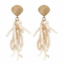 Load image into Gallery viewer, Coastal White Coral Earrings | Handmade Statement Jewelry