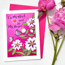 Load image into Gallery viewer, On My Mind and in My Heart Card (Blank Inside)
