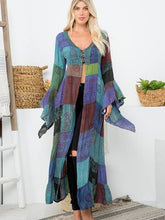 Load image into Gallery viewer, Patchwork Bell Sleeve Kimono