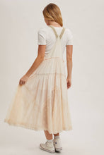 Load image into Gallery viewer, LACE EMBROIDERED TULLE BIB MAXI DRESS WITH LINING
