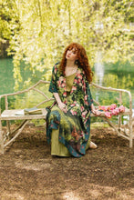 Load image into Gallery viewer, The Daydreamer Goddess Duster Kimono w/ Roses &amp; Rabbits