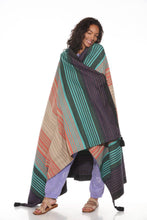 Load image into Gallery viewer, Sediment Striped Cotton Blanket