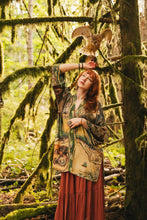 Load image into Gallery viewer, Woodland Wisdom Matinée Duster w/ Florals, Fox &amp; Owl