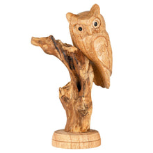 Load image into Gallery viewer, WOODEN PERCHED OWL