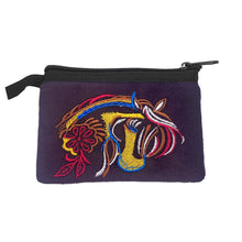 Load image into Gallery viewer, Embroidered Horse Head Farm Art Ecuadorian Coin Purse Pouch