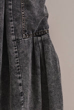 Load image into Gallery viewer, Washed Denim Utility Wide Leg Pants With Cargo Pockets