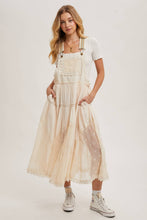 Load image into Gallery viewer, LACE EMBROIDERED TULLE BIB MAXI DRESS WITH LINING