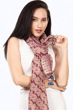 Load image into Gallery viewer, Up-Cycled Silk Sari Tassel Scarves