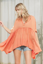 Load image into Gallery viewer, OVERSIZED MINERAL WASHED FLARE TOP