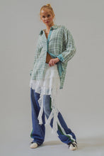 Load image into Gallery viewer, Double Gauze Plaid Oversized Button-Down Shirt