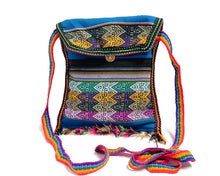 Load image into Gallery viewer, Tribal Peruvian Square Fringe "Julia" Crossbody Purse Bag