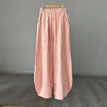 Load image into Gallery viewer, Solid Color Cotton and Linen Lantern Trousers