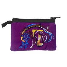Load image into Gallery viewer, Embroidered Horse Head Farm Art Ecuadorian Coin Purse Pouch