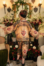 Load image into Gallery viewer, Courage Dear Heart Pixie Duster Crop Kimono w/ Sacred Heart