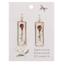 Load image into Gallery viewer, Sweet Pink Flower Dried Flower Earrings