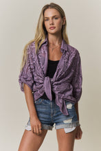 Load image into Gallery viewer, BOHO EMBROIDERED BUTTON-DOWN TOP