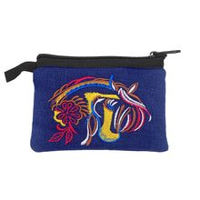 Load image into Gallery viewer, Embroidered Horse Head Farm Art Ecuadorian Coin Purse Pouch