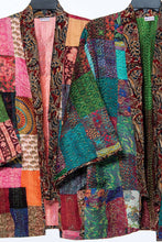 Load image into Gallery viewer, Reversible Kantha Silk Kimono Jacket