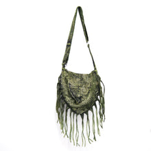 Load image into Gallery viewer, Celestial Stonewashed Crossbody Fringe Bag