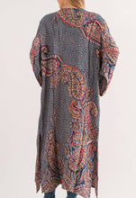 Load image into Gallery viewer, Rhea Navy Thick Stitch Duster