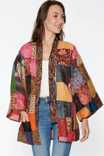 Load image into Gallery viewer, Reversible Kantha Silk Kimono Jacket