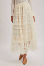 Load image into Gallery viewer, RUFFLED TULLE MIDI SKIRT