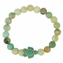 Load image into Gallery viewer, Swimming Sea Turtle Amazonite Bead Bracelet