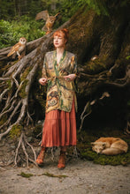 Load image into Gallery viewer, Woodland Wisdom Matinée Duster w/ Florals, Fox &amp; Owl