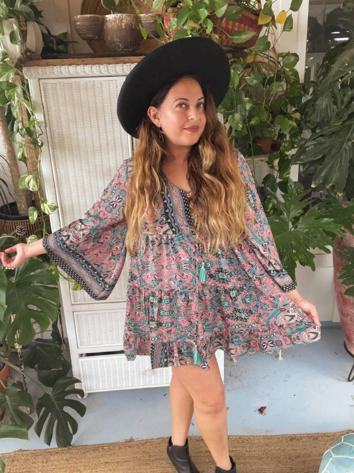 Short Bell Sleeve Dress