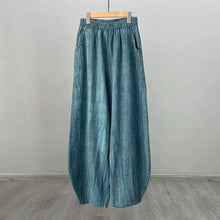 Load image into Gallery viewer, Solid Color Cotton and Linen Lantern Trousers