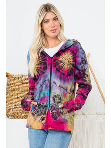 Tie-Dye Hoodie Jacket