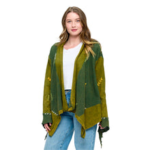 Load image into Gallery viewer, Boheminan Cardigan Handstitich Vintage Wash