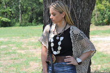 Load image into Gallery viewer, White Turquoise Slab Necklace with Leather Closure 228O