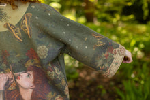 Load image into Gallery viewer, The Messenger Fleece Cottage Cardigan Jacket w/ Joan of Arc