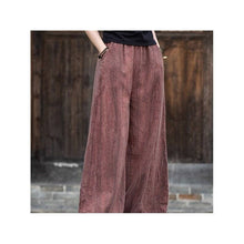 Load image into Gallery viewer, Solid Color Cotton and Linen Lantern Trousers