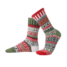Load image into Gallery viewer, Yuletide Crew Socks | Sustainably Made Festive Holiday Socks