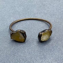 Load image into Gallery viewer, Vintage Natural Stone Retro Adjustable Cuff Bangle