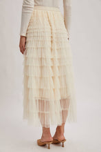 Load image into Gallery viewer, RUFFLED TULLE MIDI SKIRT