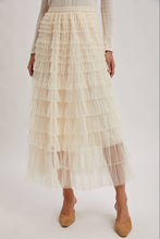 Load image into Gallery viewer, RUFFLED TULLE MIDI SKIRT