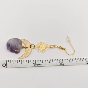 Amethyst Moon Earrings