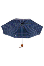 Load image into Gallery viewer, Blue Plaid Manual 8-panel 3-fold Compact Umbrella